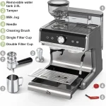 Twisterck 20 Bar Espresso Machine with Grinder Coffee 1 | PricZone