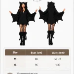 Women Cozy Bat Halloween Costume Furry Cat Ear Hooded 8 | PricZone