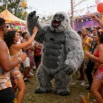 26M3M King Kong Inflatable Costume Mascot with Battery 2 | PricZone 26M3M King Kong Inflatable Costume Mascot with Battery 2 | PricZone