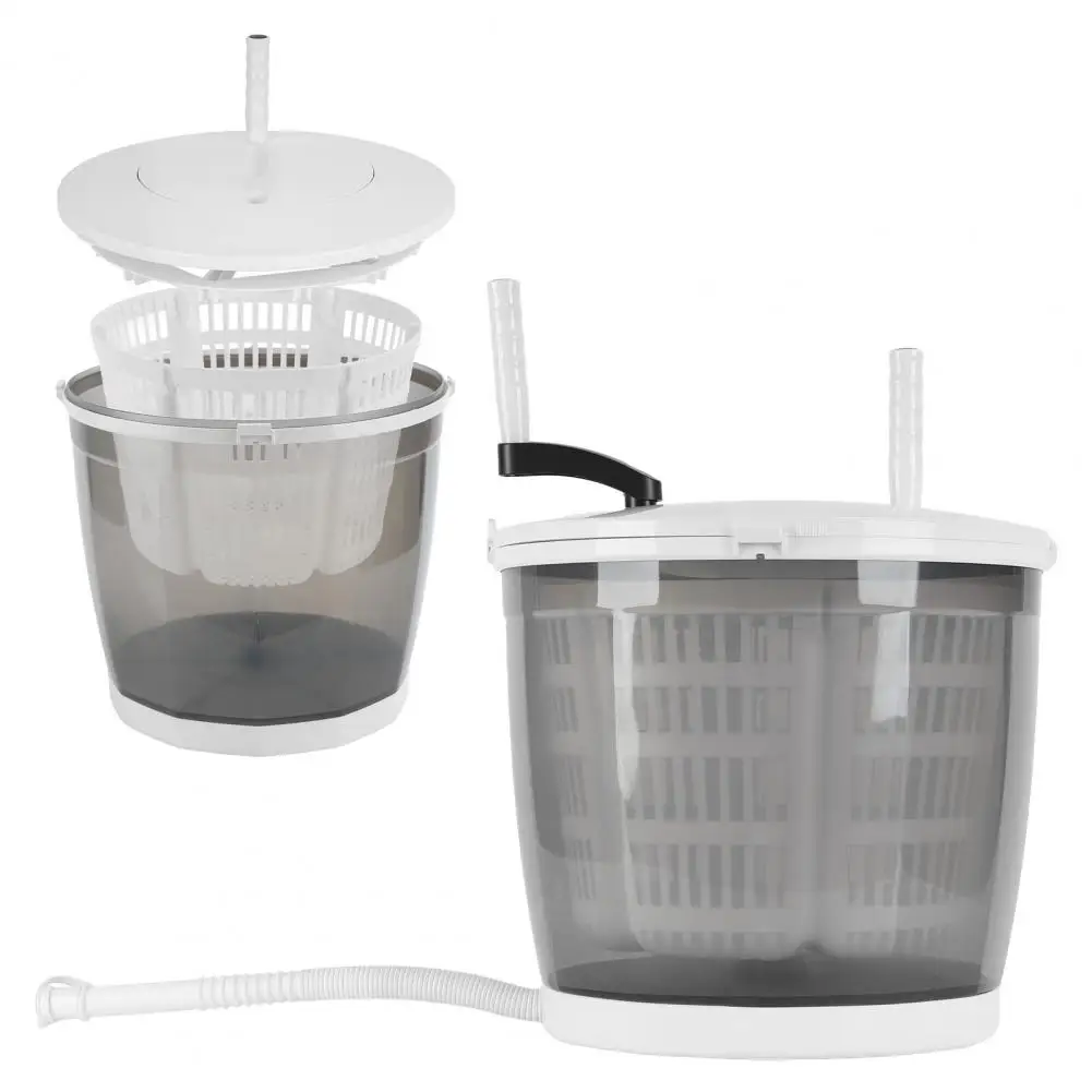 2-In-1 Manual Laundry Basket Hand-Crank Washer Spin Dryer 15