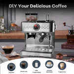 20 Bar Espresso Machine with Grinder Milk Frother Coffee 7 | PricZone