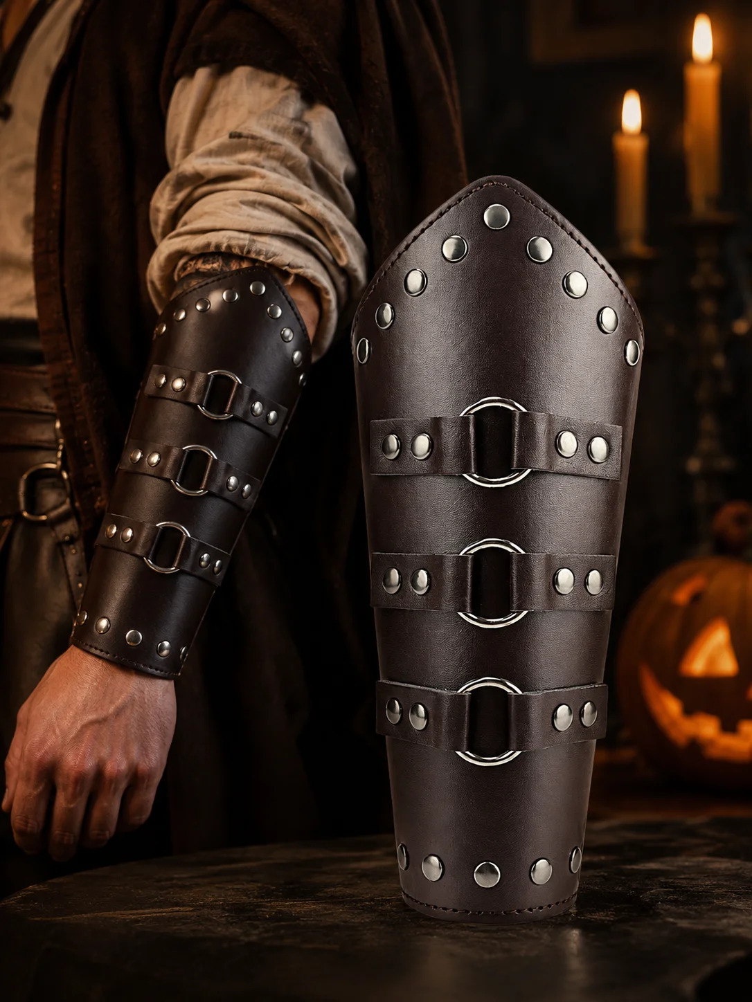Halloween Cosplay Props Unisex Adult Faux Leather Bracers 6 | PricZone Halloween Cosplay Props Unisex Adult Faux Leather Bracers 6 | PricZone