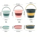 17L10L5L Foldable Silicone Bucket with Lid Suitable 3 | PricZone
