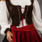 One Size Adult Women Pirate Costume Set Retro Buccaneer 7 | PricZone