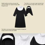 Women Nun Costume White Dress with Headscarf Halloween 8 | PricZone Women Nun Costume White Dress with Headscarf Halloween 8 | PricZone