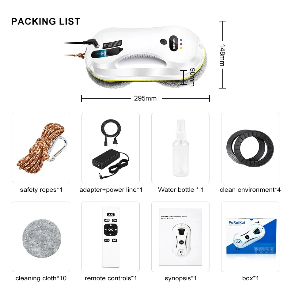 Household Window Automatic Water Spray Cleaning Robot 15