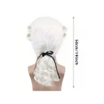 White Colonial Wig Synthetic Long Curly Ponytail 18Th 7 | PricZone