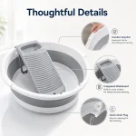 Large Collapsible Washboard Basin for Hand Washing Clothes 4 | PricZone
