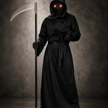 Glowing Red Eyes Hooded Unisex Adult Costume Set Complete 1 | PricZone