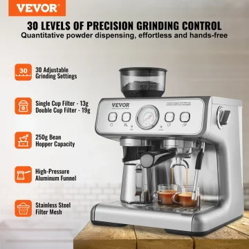 Succebuy Espresso Machine with Grinder 15 Bar 2