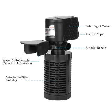 3 In 1 Silent Aquarium Filter Submersible Oxygen Internal 2