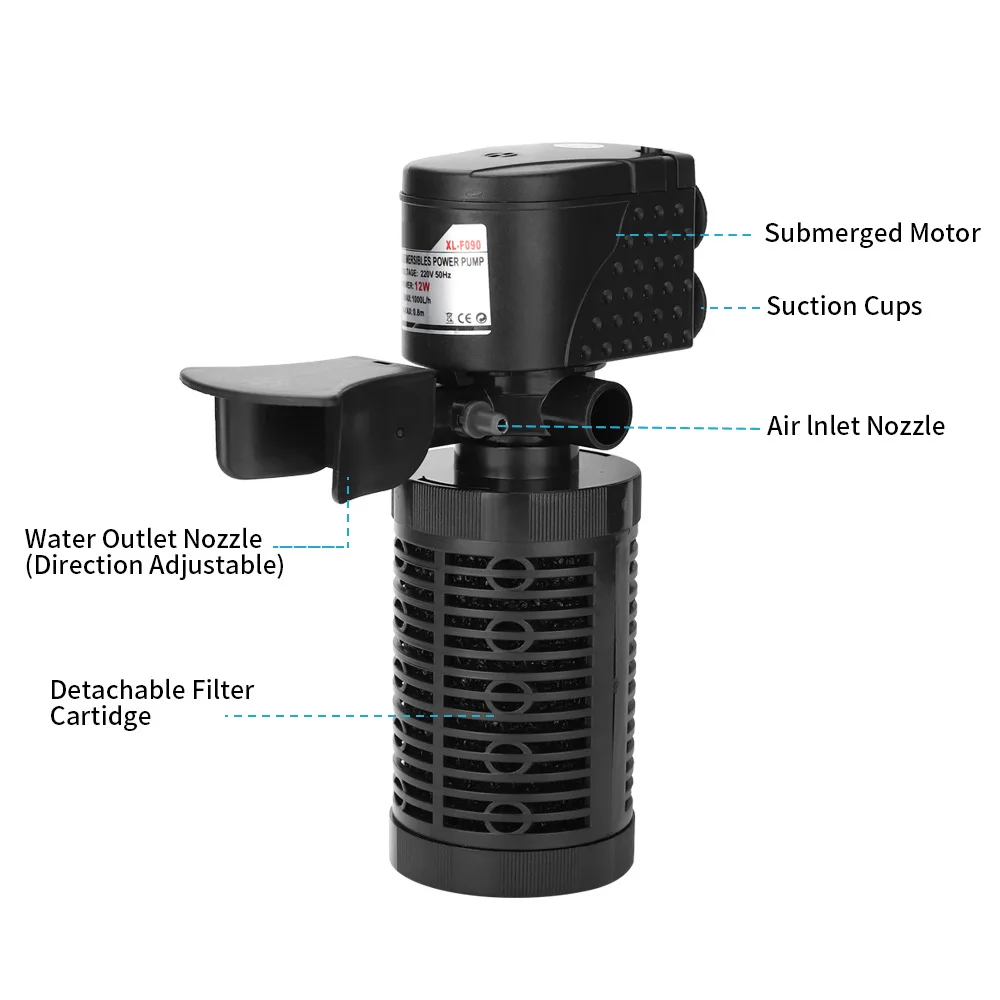 3 In 1 Silent Aquarium Filter Submersible Oxygen Internal 2 | PricZone 3 In 1 Silent Aquarium Filter Submersible Oxygen Internal 2 | PricZone