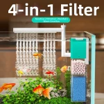 Suction Cup 4 In 1 Fish Tank Filter Waterfall Wall Mounted 5 | PricZone