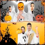 Ghost Costume for Adults White Poncho Hooded Cape Spooky 6 | PricZone
