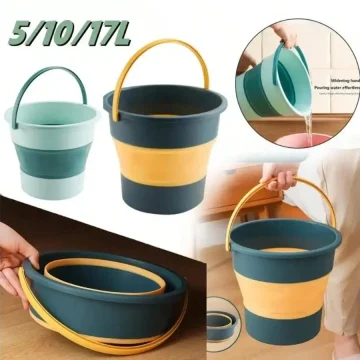 17L10L5L Foldable Silicone Bucket with Lid Suitable 1 | PricZone