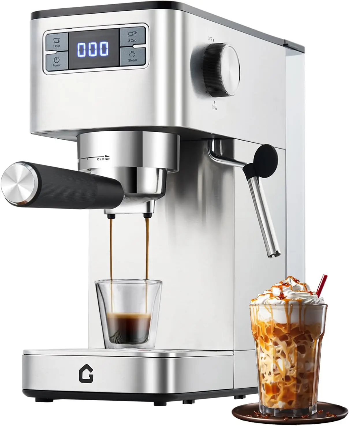 Garvee Compact 20 Bar Espresso Machine–Stainless Steel 15