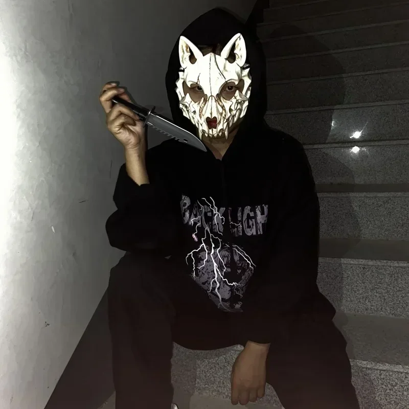 Half-Face Skull Mask Demon Skeleton Wolf Dragon Tiger 40