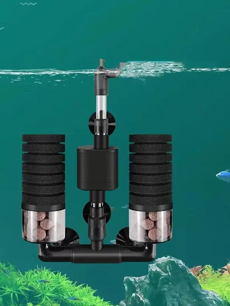 Aquarium Filter with Water Pump for Fish Tank Air Skimmer 18