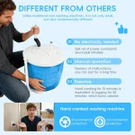 2 In 1 Manual Laundry Basket Hand Crank Washer Spin Dryer 3 | PricZone