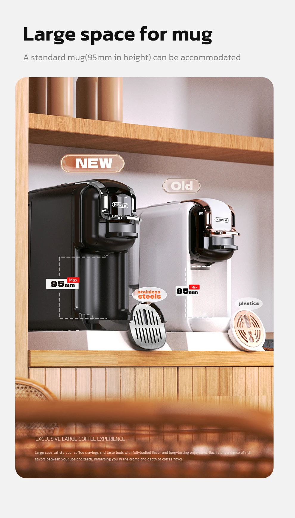 Hibrew Multiple Capsule Coffee Machine Hot/Cold Dolce Gusto 22