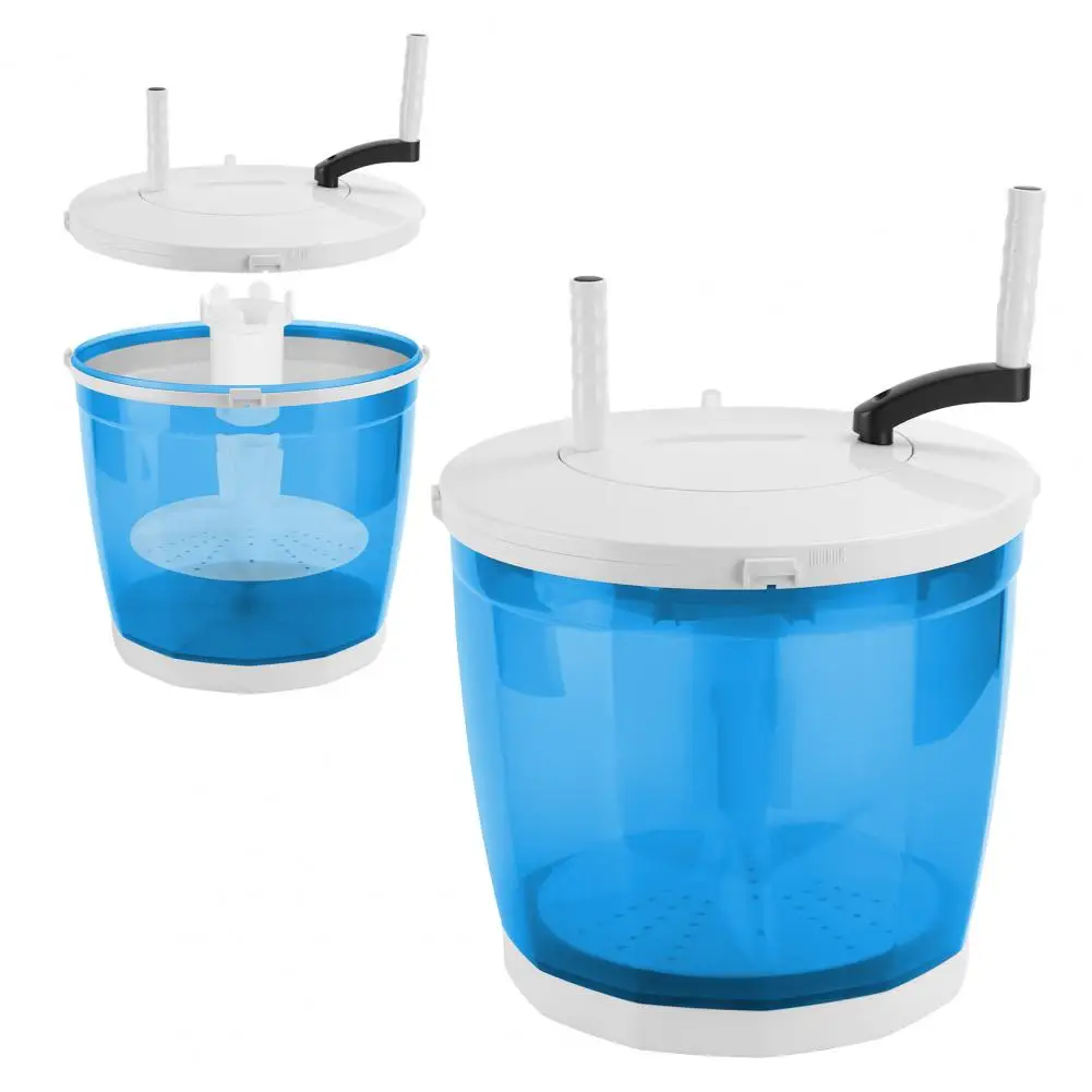 Hand-Crank Washer Spin Dryer 2-In-1 Manual Laundry Basket 14