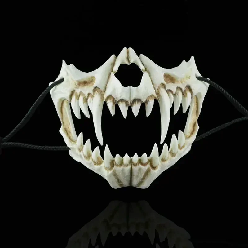 Half-Face Skull Mask Demon Skeleton Wolf Dragon Tiger 42