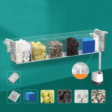 Wall Mounted Fish Tank Silent Circulating Waterfall Filter 1