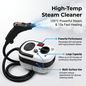 Multi Purpose Steam Cleaner for Kitchen Oil Stains Glass 1 | PricZone