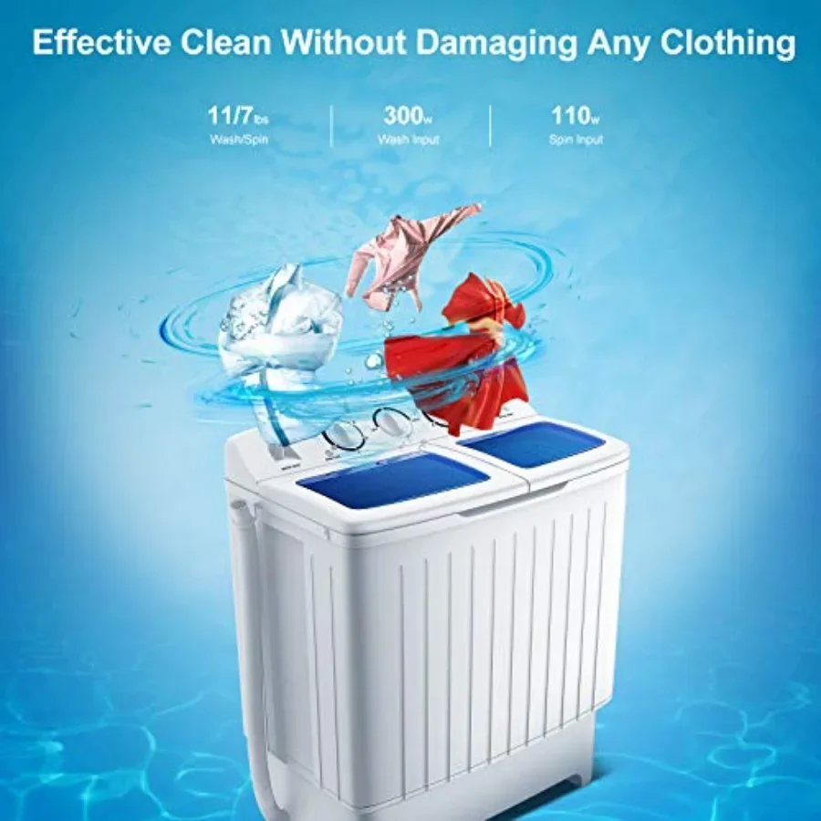 Washing Machine 20Lbs Capacity Twin Tub 2Lbs Washer 11