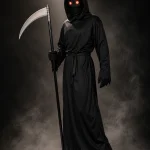 Glowing Red Eyes Hooded Unisex Adult Costume Set Complete 6 | PricZone Glowing Red Eyes Hooded Unisex Adult Costume Set Complete 6 | PricZone
