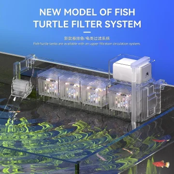 Aquarium Top Filter Box Multi-Chamber Filtration with Bio 2