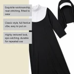 Women Nun Costume White Dress with Headscarf Halloween 7 | PricZone Women Nun Costume White Dress with Headscarf Halloween 7 | PricZone