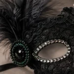 Elegant Vintage Feather Lace Pearl Rhinestone Venetian 4 | PricZone Elegant Vintage Feather Lace Pearl Rhinestone Venetian 4 | PricZone