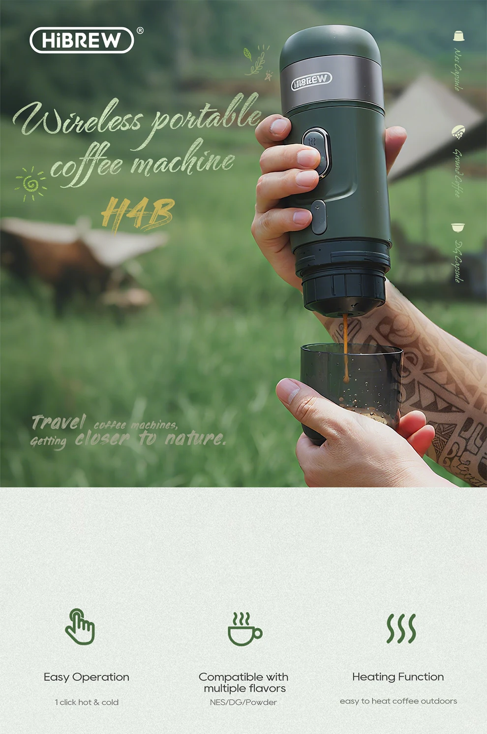 Hibrew Wireless Electric Espresso Coffee Machine for Car 9