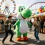 2.2M Green Dinosaur Inflatable Costume Mascot Parade Adult