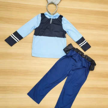 Girls Police-Themed Costume Set Includes Long-Sleeve Top 2