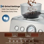 Espresso Machine with Grinder 20 Bar Stainless Steel 7 | PricZone