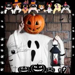 Ghost Costume for Adults White Poncho Hooded Cape Spooky 5 | PricZone