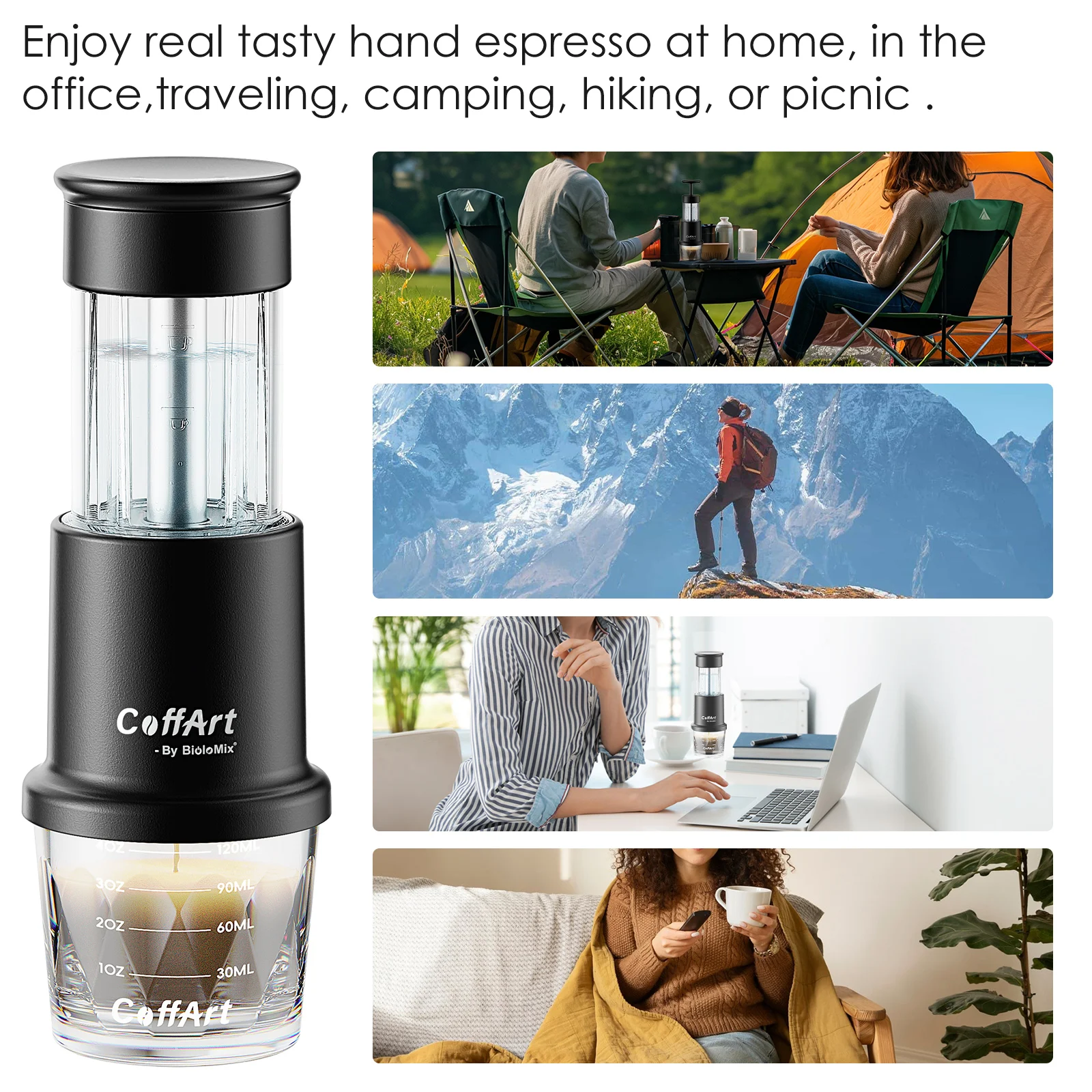 Biolomix 2 In 1 Manual Espresso Coffee Machine Hot/Cold 16