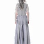 Women Halloween Ghost Bride Cosplay Costume Grey Long Lace 2 | PricZone Women Halloween Ghost Bride Cosplay Costume Grey Long Lace 2 | PricZone