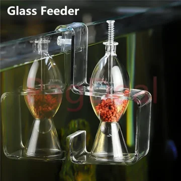Glass Fish Food Feeder Hang-On Aquarium Crystal Shrimp 1
