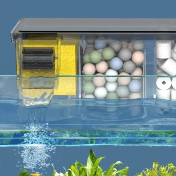 Wall Mounted Fish Tank Built-In Circulating Waterfall 1