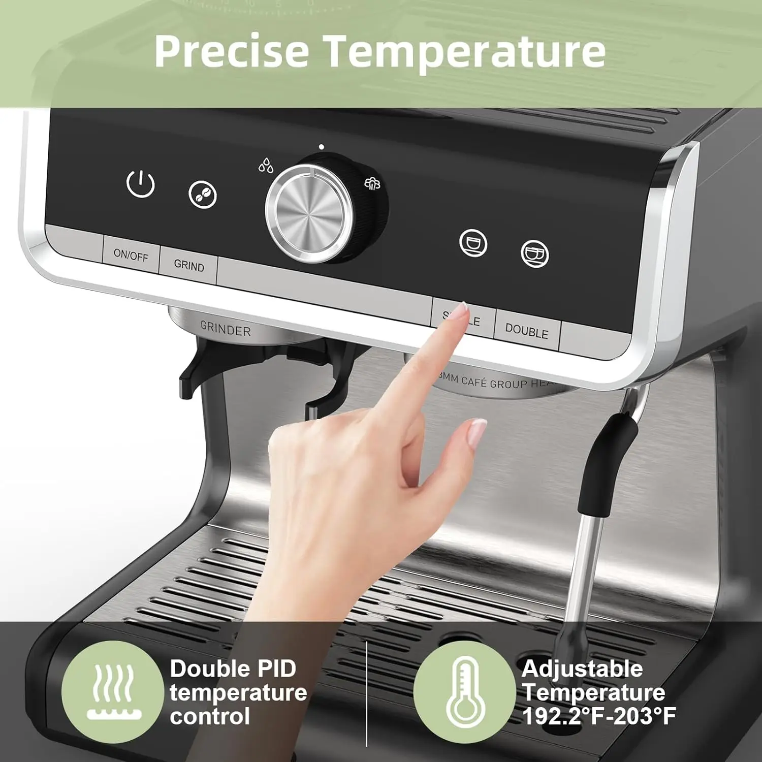 Espresso Coffee Machine with Grinder 20 Bar SemiAutomatic 5 | PricZone Espresso Coffee Machine with Grinder 20 Bar Semi Automatic 5 | PricZone