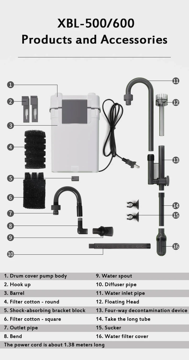 Aquarium External Oxygen Pump Fish Tank Hanging Filter 29