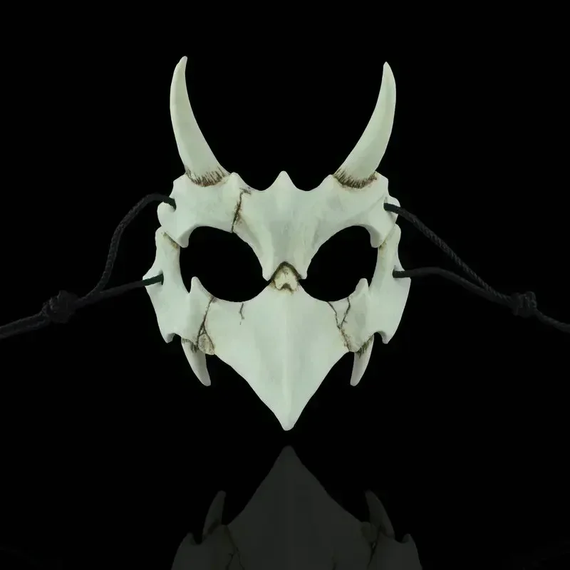Half-Face Skull Mask Demon Skeleton Wolf Dragon Tiger 44