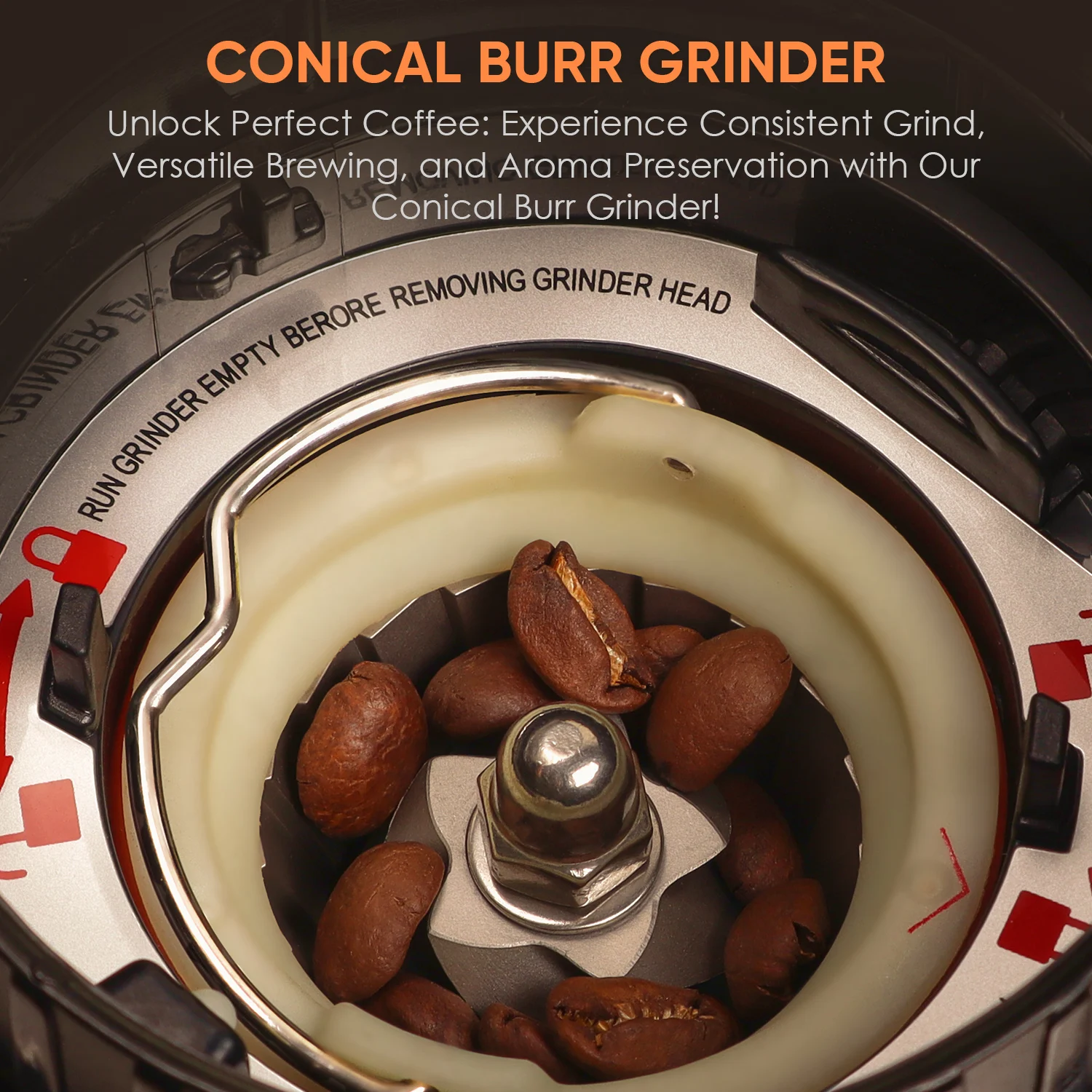 Biolomix Electric Conical Burr Coffee Grinder Adjustable 48 3 | PricZone Biolomix Electric Conical Burr Coffee Grinder Adjustable 48 3 | PricZone