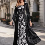 Halloween Women Medieval Witch Cosplay Dress Hooded Long 4 | PricZone Halloween Women Medieval Witch Cosplay Dress Hooded Long 4 | PricZone