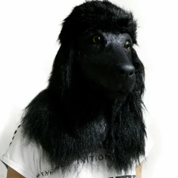 Poodle Mask Dog Deluxe Halloween Costume Party Latex Animal 1