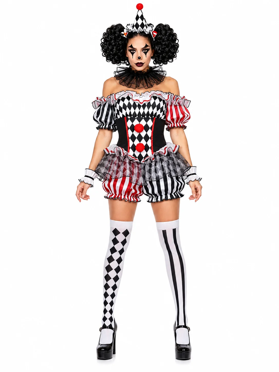 Womens Halloween Evil Clown Costume Sexy Circus Cosplay 1 | PricZone Womens Halloween Evil Clown Costume Sexy Circus Cosplay 1 | PricZone