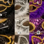 Sparkly Sequin Cat HalfFace Mask Props Ornament Unisex 4 | PricZone